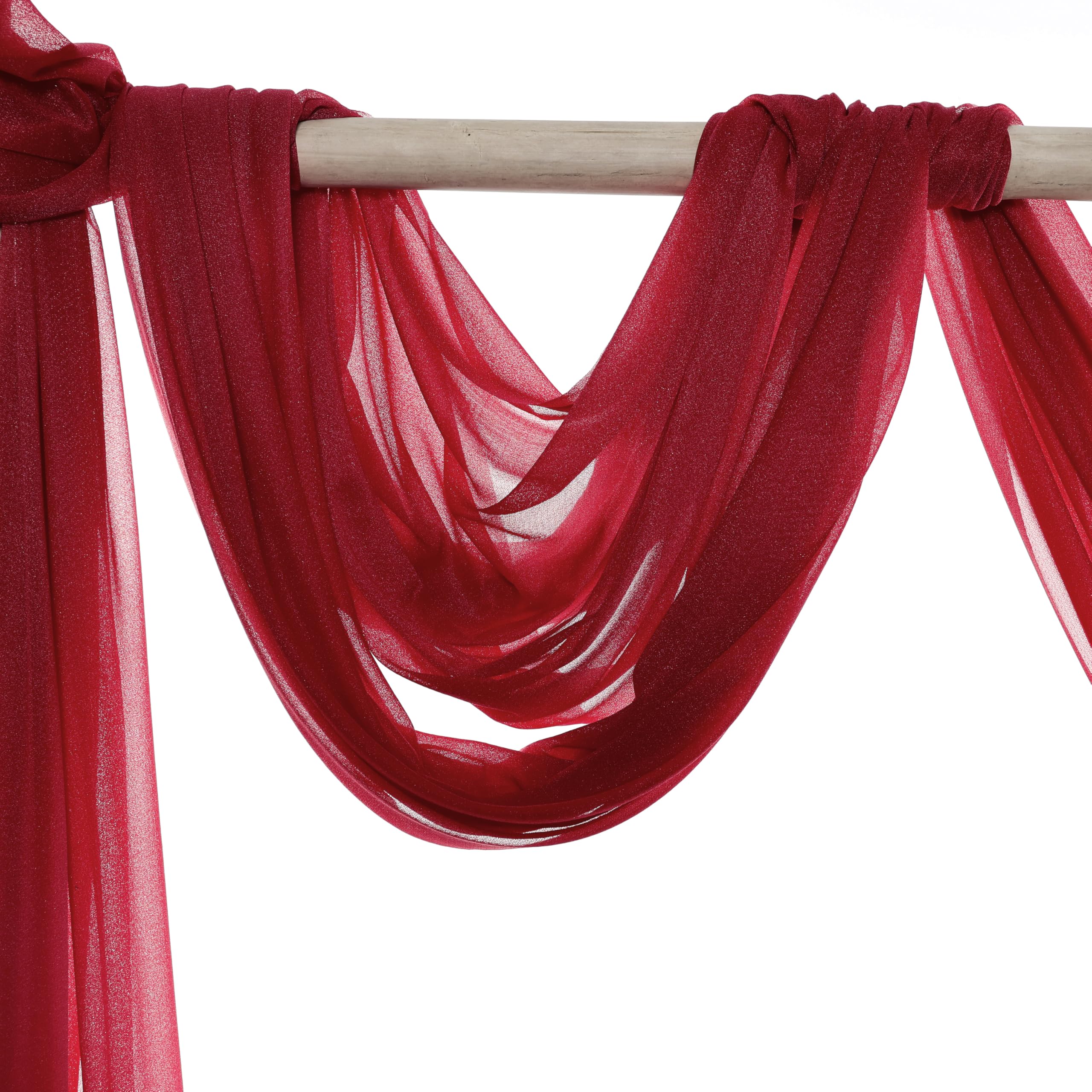 Vds Pack Of 1 Panel (30 Inch X 30 Feet) Wedding Arch Draping Fabric Sheer Chiffon Fabric Drapery For Wedding Ceremony Reception